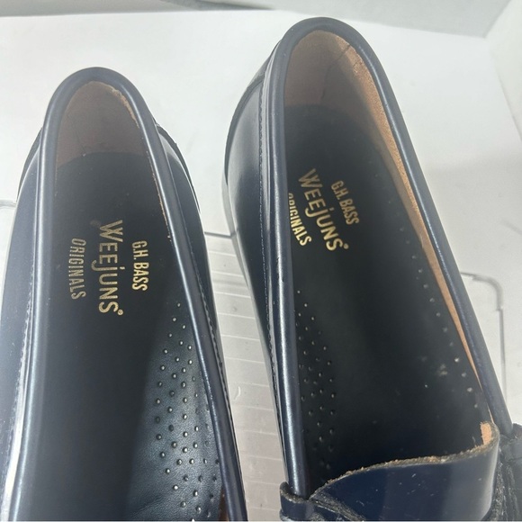 G.H. Bass Weejuns Men’s Larson Ombre’ Patent Leather Loafers 12D Academia Preppy - Picture 3 of 8